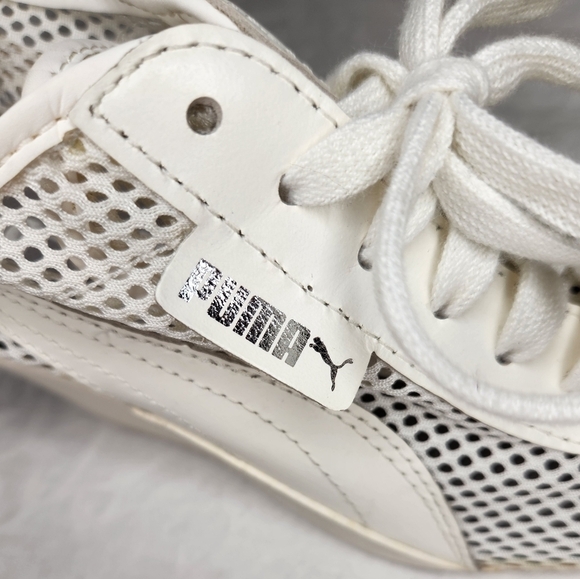 Puma White Leather Wedge Sneakers - Picture 9 of 13
